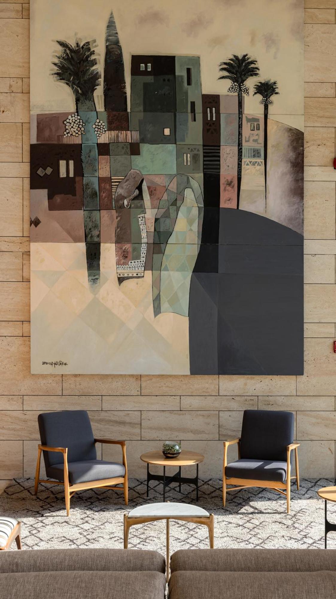 Shirvan Hotel City Yard Yidda Exterior foto The painting "The City" by Jean-Pierre Raynal