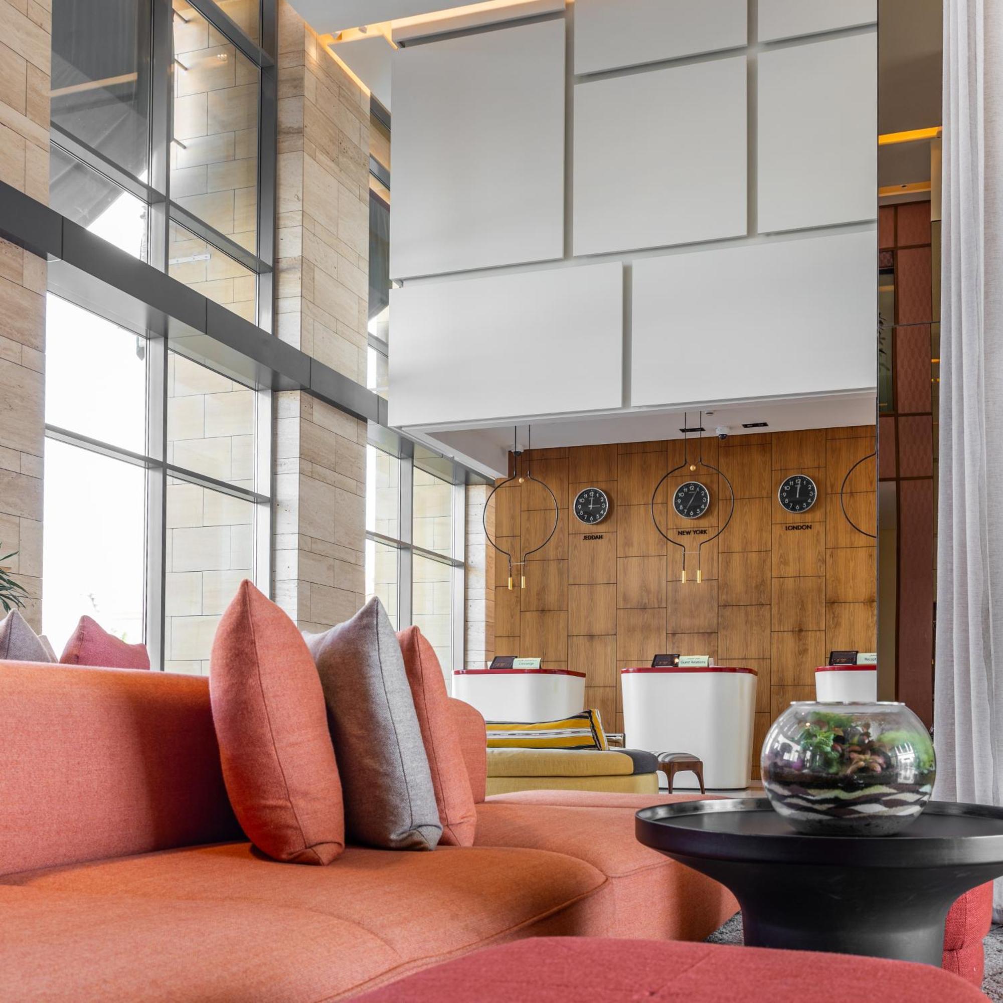 Shirvan Hotel City Yard Yidda Exterior foto The lobby of the hotel